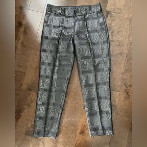 DARLING LONDON foiled trouser Sz 10 silver and black